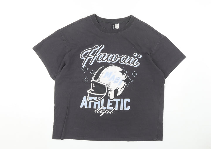 H&M Women's Black Sports T-Shirt Size 12