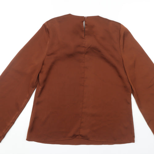 Fig & Basil Brown Long Sleeve Top Women's Size 12