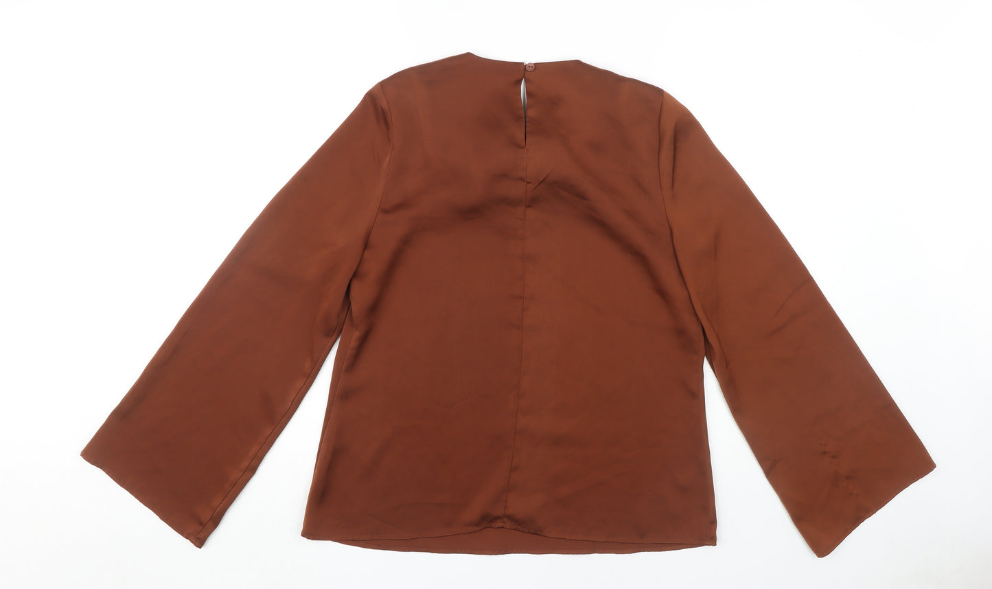 Fig & Basil Brown Long Sleeve Top Women's Size 12