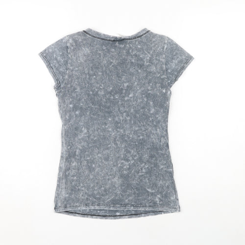 Davida Women's Grey Rhinestone Elephant T-Shirt, Size S