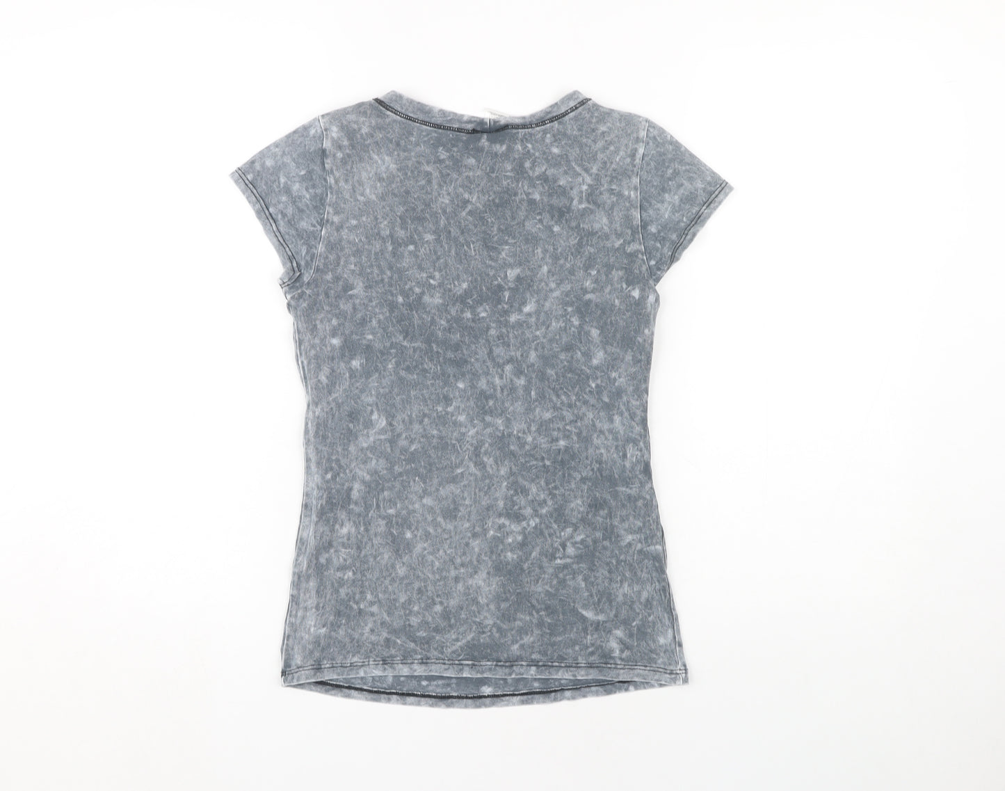 Davida Women's Grey Rhinestone Elephant T-Shirt, Size S