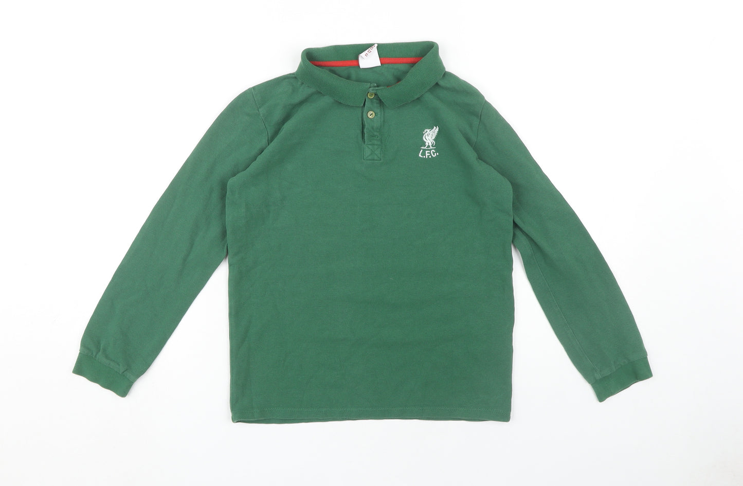LFC Boys Green Cotton Polo Shirt 11-12 Years Button Down