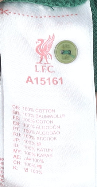 LFC Boys Green Cotton Polo Shirt 11-12 Years Button Down