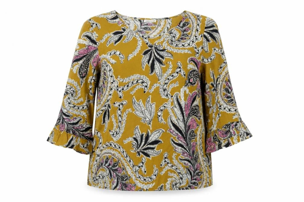Front view of Masai Women's Multicoloured Paisley Tunic Blouse M