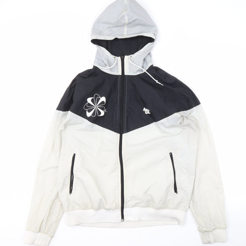 Nike Men's Black Grey Windbreaker Jacket L