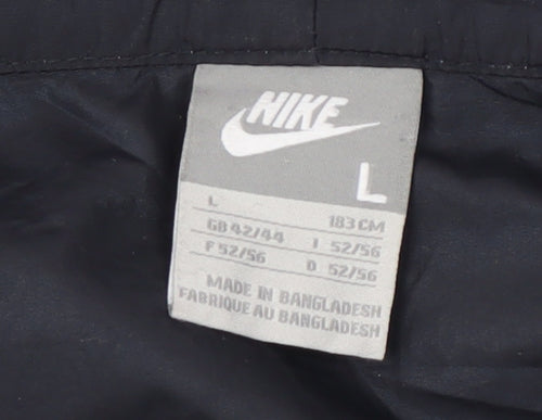 Nike Men's Black Grey Windbreaker Jacket L