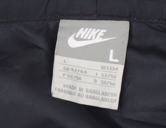 Nike Men's Black Grey Windbreaker Jacket L