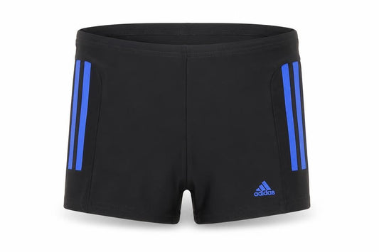Front view of Adidas girls’ black athletic shorts, size 11