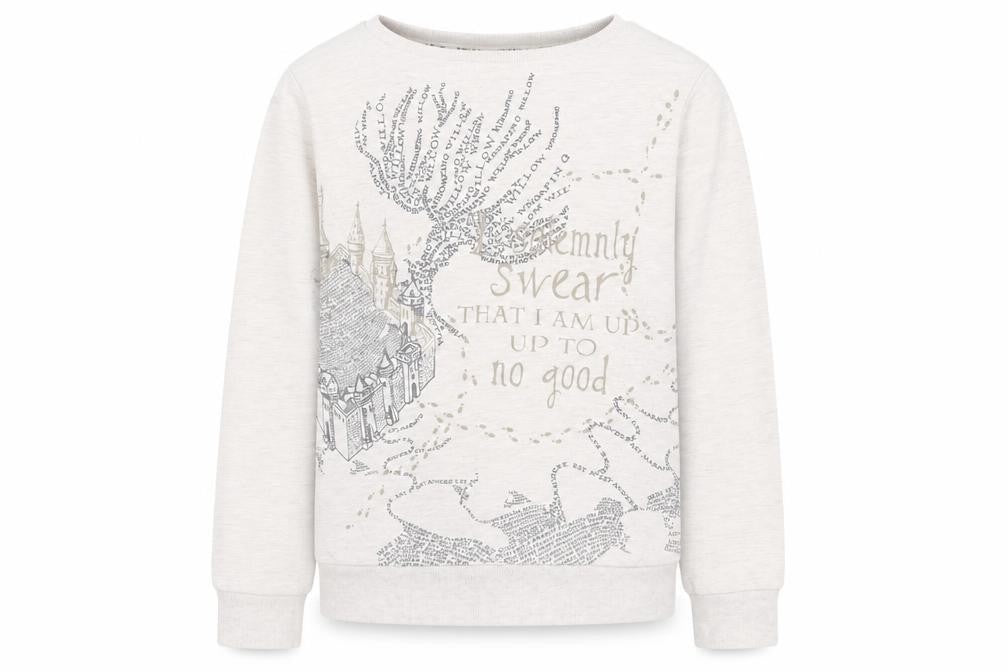 Harry Potter Girls Grey Long Sleeve Sweatshirt Size 12-14 Years