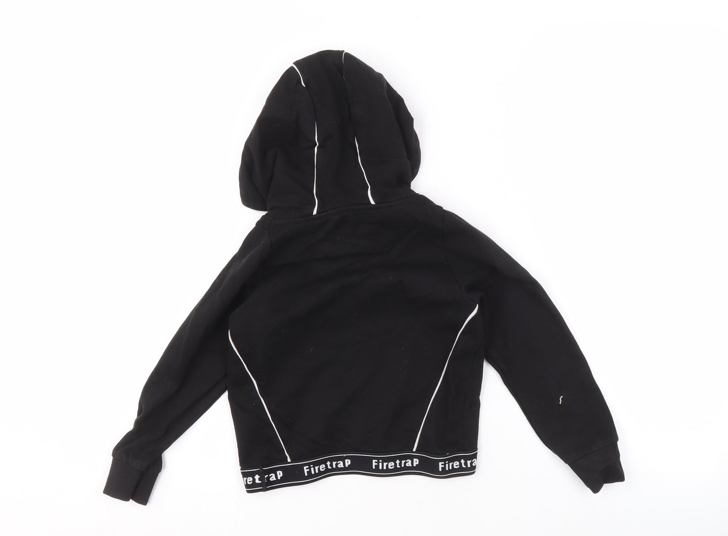 Firetrap Girls Black Hoodie, Age 4-5, Pullover Cotton
