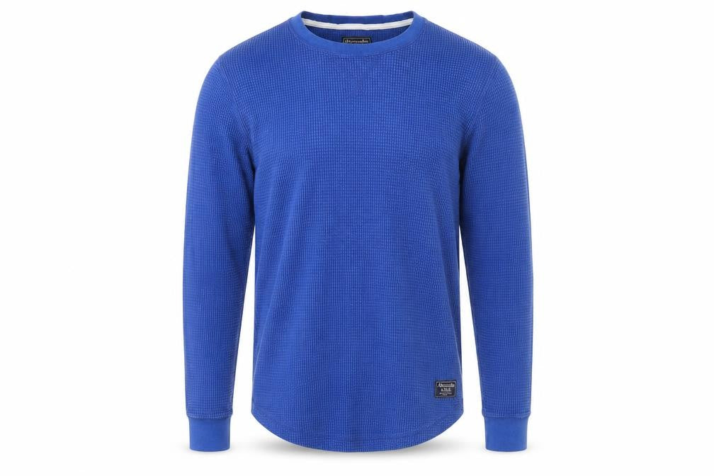 Front view of Abercrombie & Fitch Men's Blue Long Sleeve Top - M
