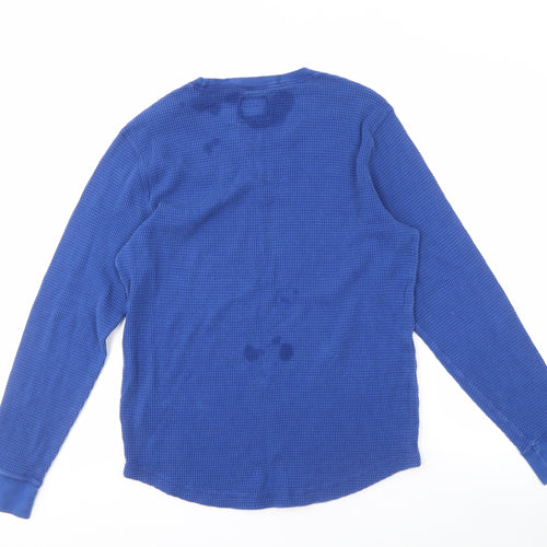 Abercrombie & Fitch Men's Blue Long Sleeve Top - M