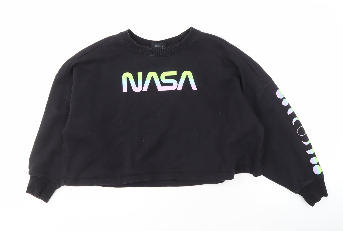 Hyper Space Women's Black Logo Pullover Sweatshirt L