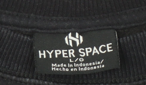 Hyper Space Women's Black Logo Pullover Sweatshirt L