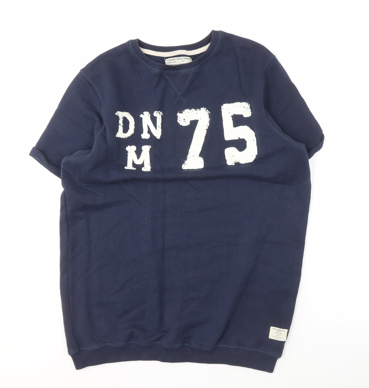 Jack & Jones Blue Men's M Graphic Print Sweatshirt