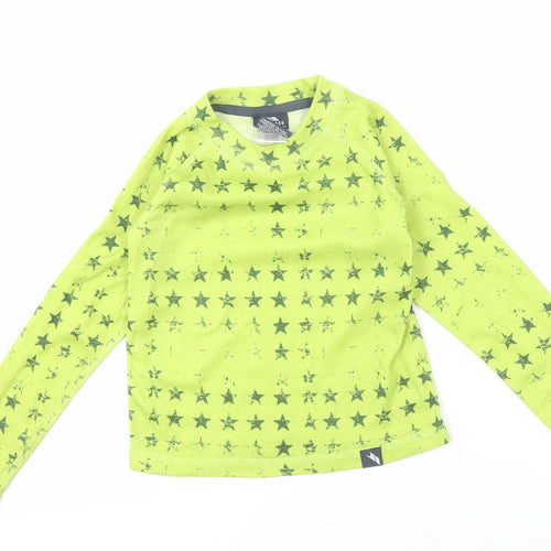 Trespass Boys Green Star Long Sleeve T-Shirt, 3-4 Years