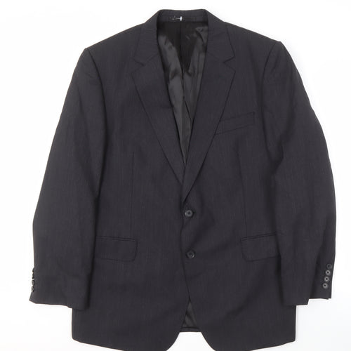 Jaeger Men's Grey Wool Blazer, 44 Slim, Business Formal