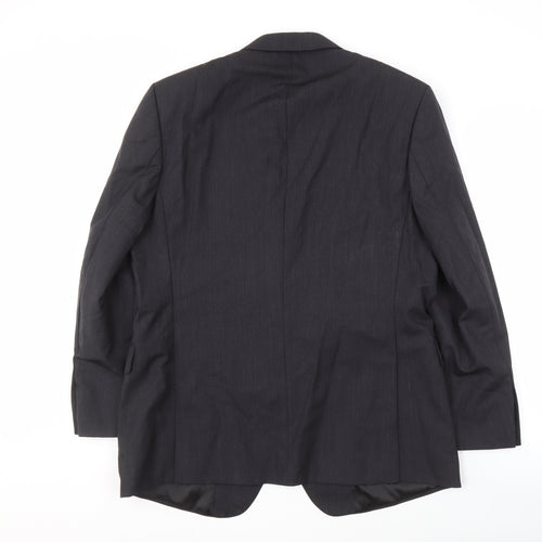 Jaeger Men's Grey Wool Blazer, 44 Slim, Business Formal