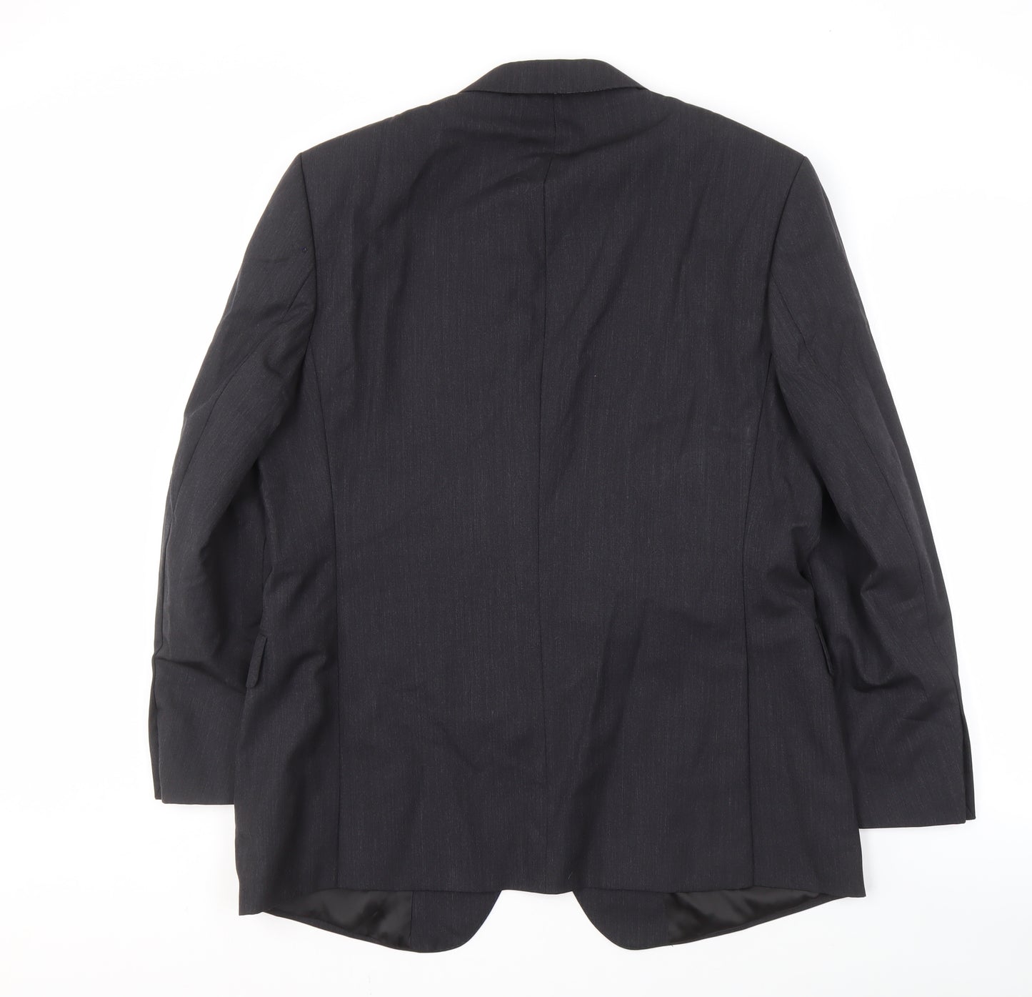 Jaeger Men's Grey Wool Blazer, 44 Slim, Business Formal