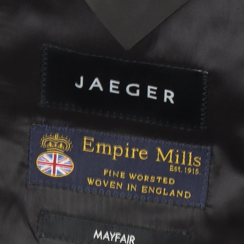 Jaeger Men's Grey Wool Blazer, 44 Slim, Business Formal
