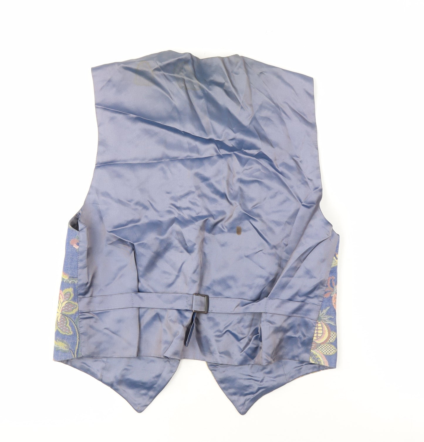 St Michael Women's Blue Floral Waistcoat Size 10