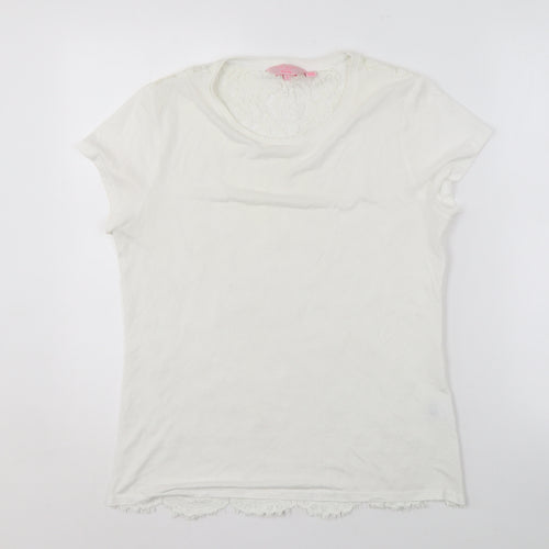 Ted Baker Women's White Lace T-Shirt Size 2 UK