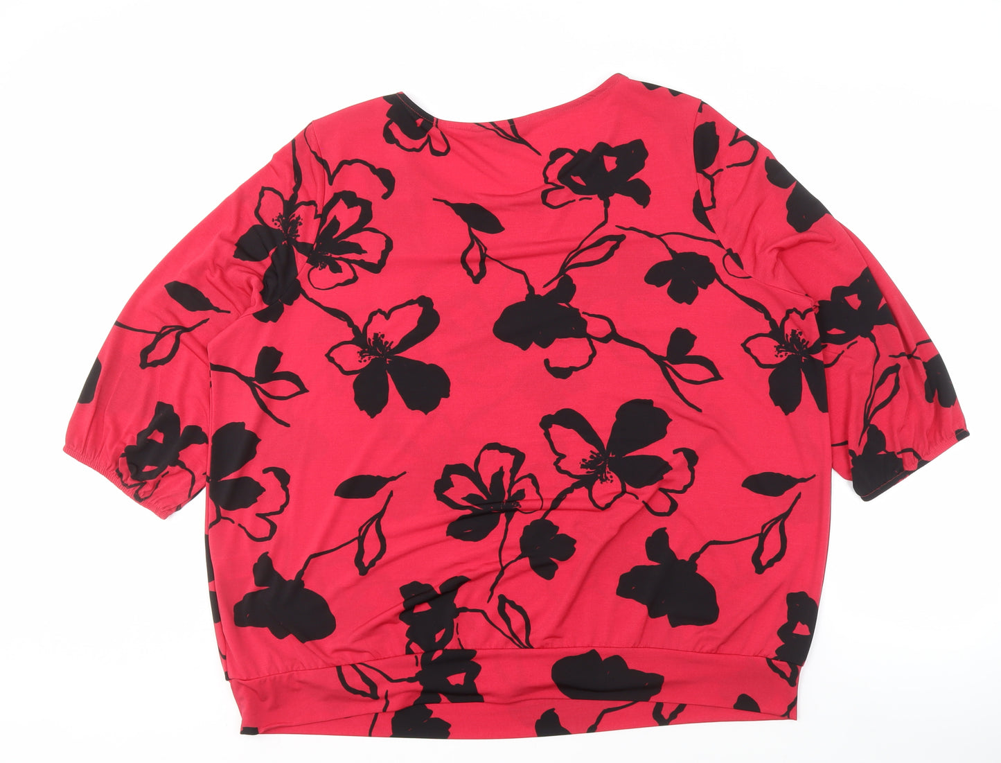 Bonmarché Women's Red Floral Top Size 22