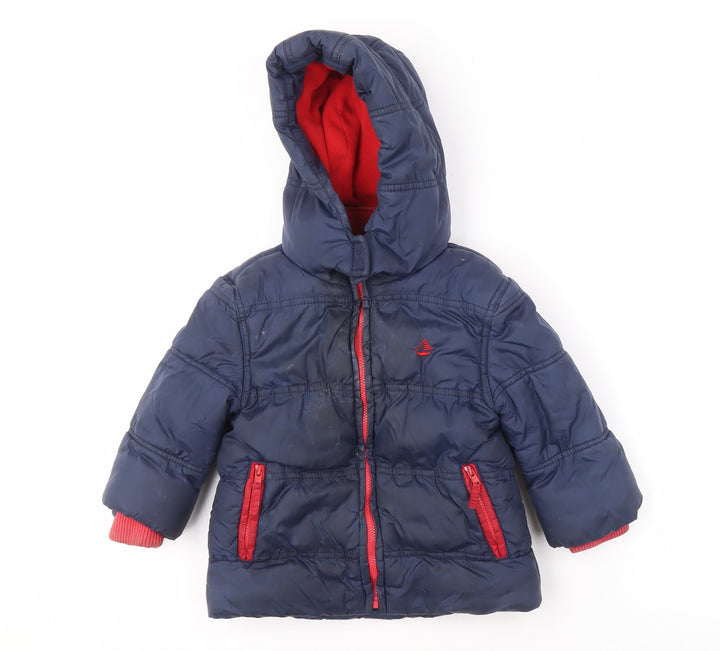 JoJo Maman Bébé Blue Puffer Jacket 18-24 Months Unisex