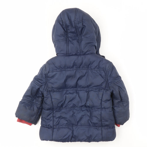 JoJo Maman Bébé Blue Puffer Jacket 18-24 Months Unisex