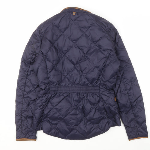 Marks and Spencer Women's Blue Quilted Jacket Size 8