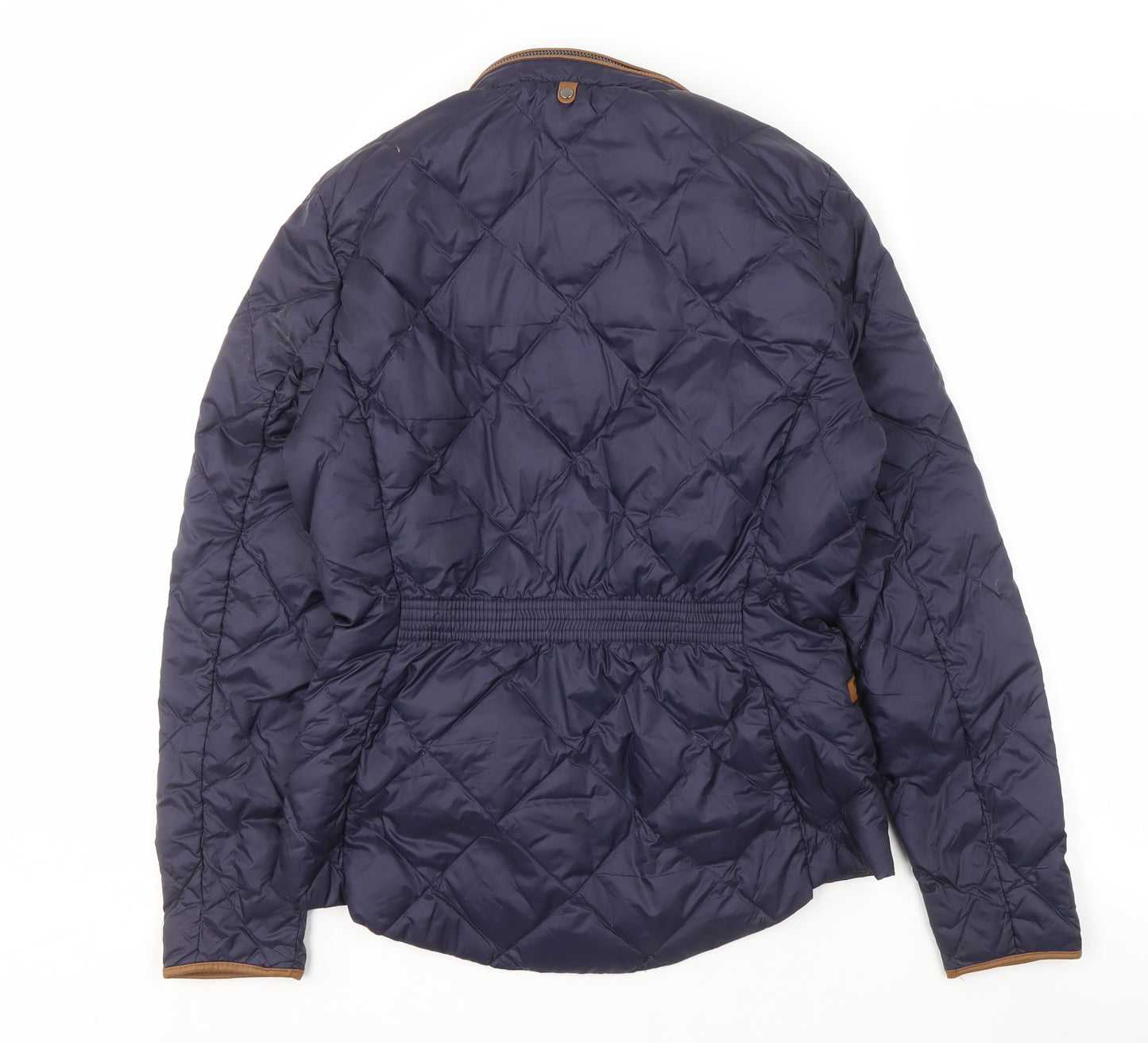 Marks and Spencer Women's Blue Quilted Jacket Size 8