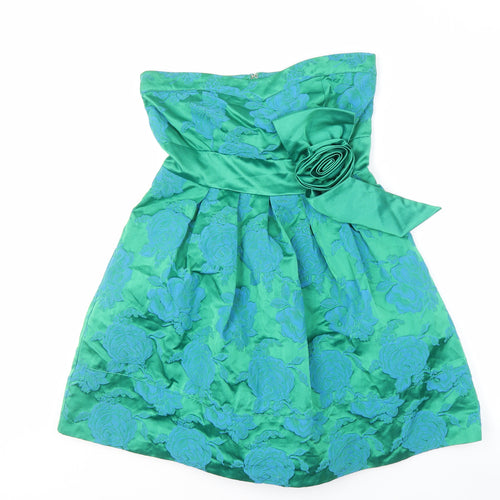 Spotlight by Warehouse Green A-Line Party Dress Size 10