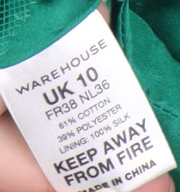 Spotlight by Warehouse Green A-Line Party Dress Size 10