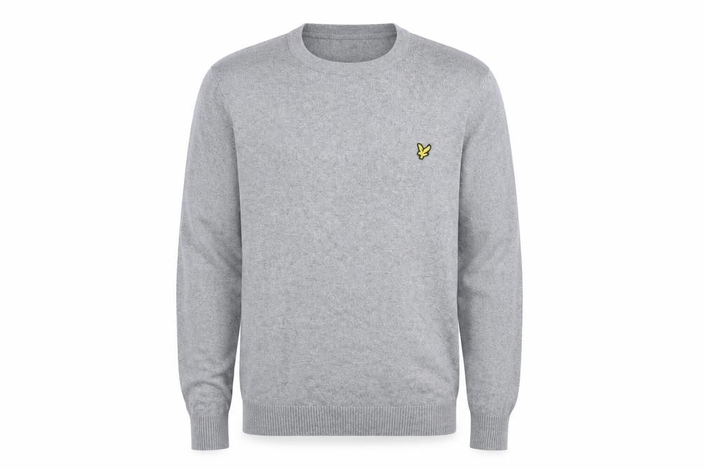 Front view of Lyle & Scott Men's Grey Cotton jumper -, size L