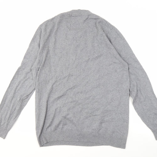 Lyle & Scott Men's Grey Cotton Pullover Jumper - Size L