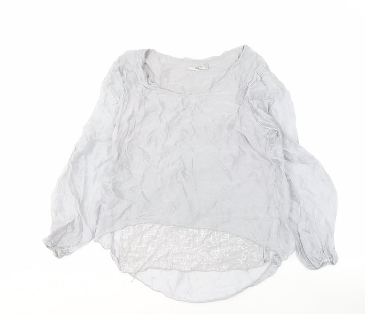 Tendenze Women's Grey Long Sleeve Blouse, Size S