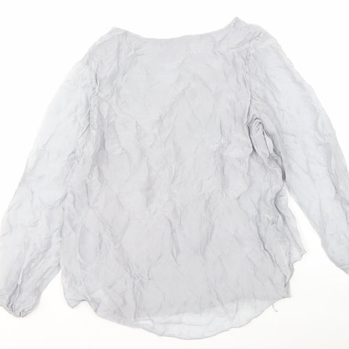 Tendenze Women's Grey Long Sleeve Blouse, Size S