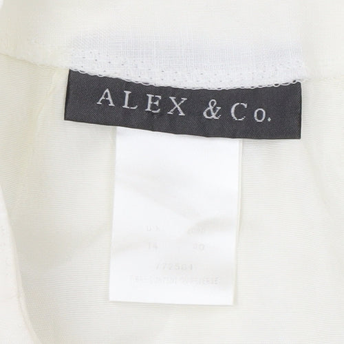 Alex & Co. Women's Ivory Midi Pencil Skirt, Size 14