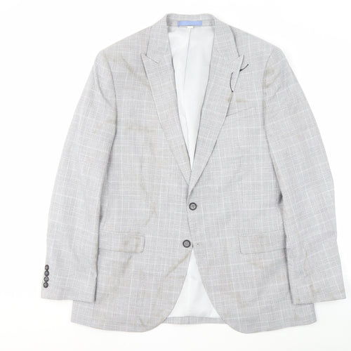 Marks and Spencer Men's Grey Check Suit Jacket UK 42