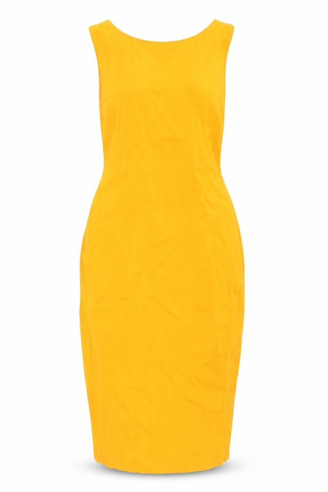 Zara Women's Yellow Sleeveless Dress XS