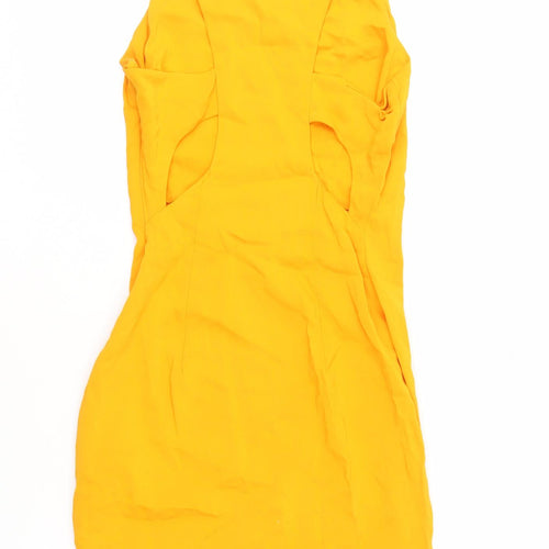 Zara Women's Yellow Sleeveless Dress XS