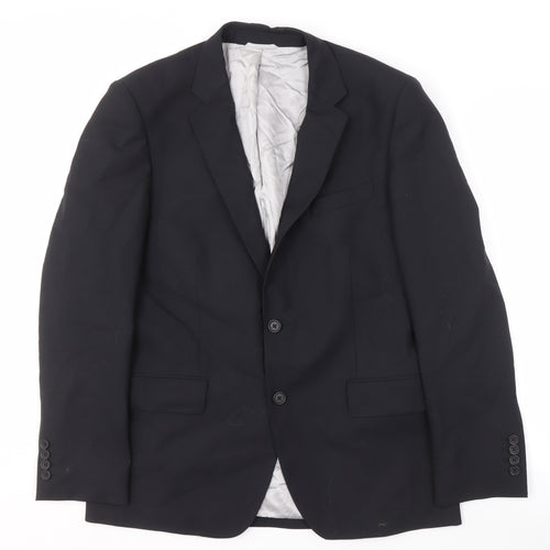 Daniel Hechter Men's Black Blazer, 42S, Regular Fit