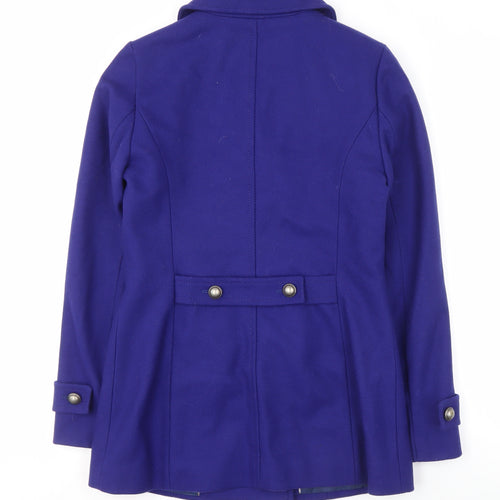 Laura Ashley Women's Blue Wool Pea Coat Size 8