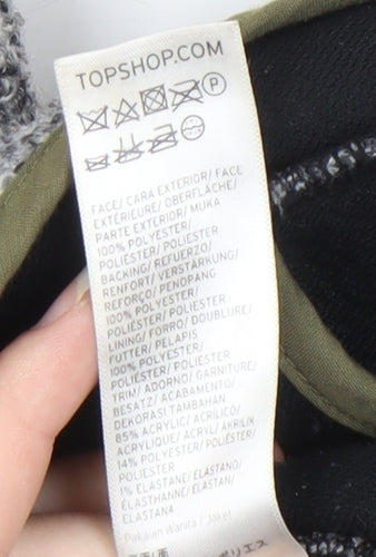 Topshop Women's Grey Overcoat S, Mid-Length