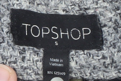 Topshop Women's Grey Overcoat S, Mid-Length