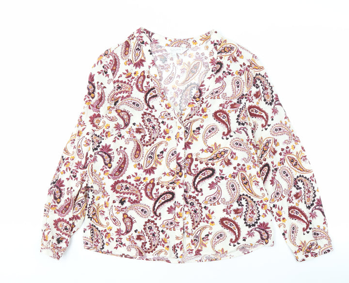 Principles Women Multicoloured Paisley Blouse Size 12