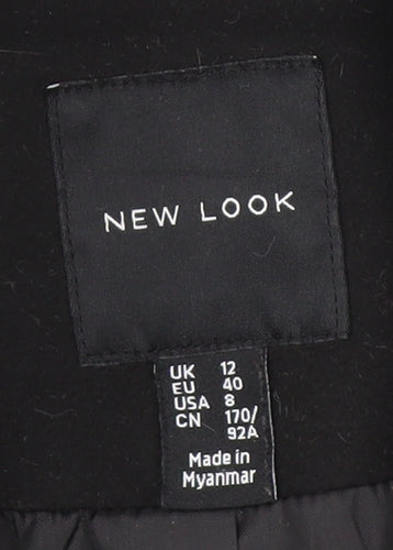 New Look Women's Black Coat Size 12
