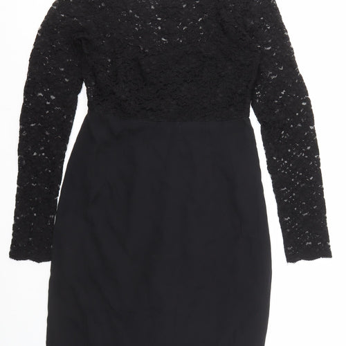 L.K. Bennett Women's Black Lace Sheath Dress Size 10