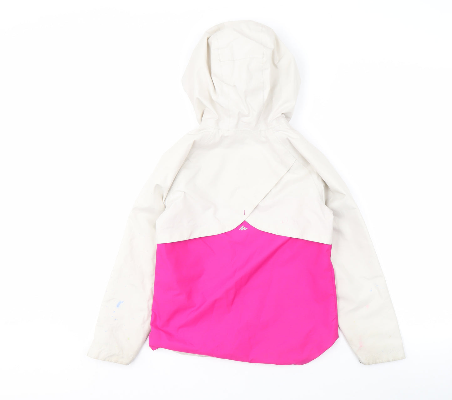 Decathlon Girls Pink Rain Coat Size 7-8 Years Waterproof