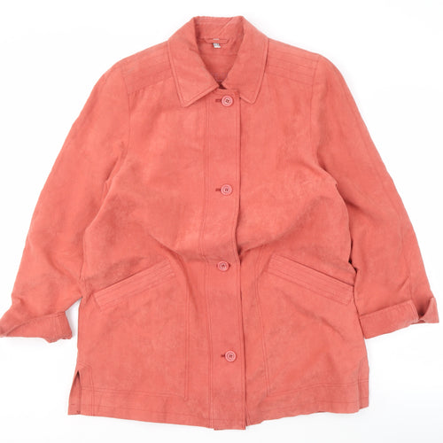 Summer-Trend Women's Pink Coat, Size 10, Button Closure